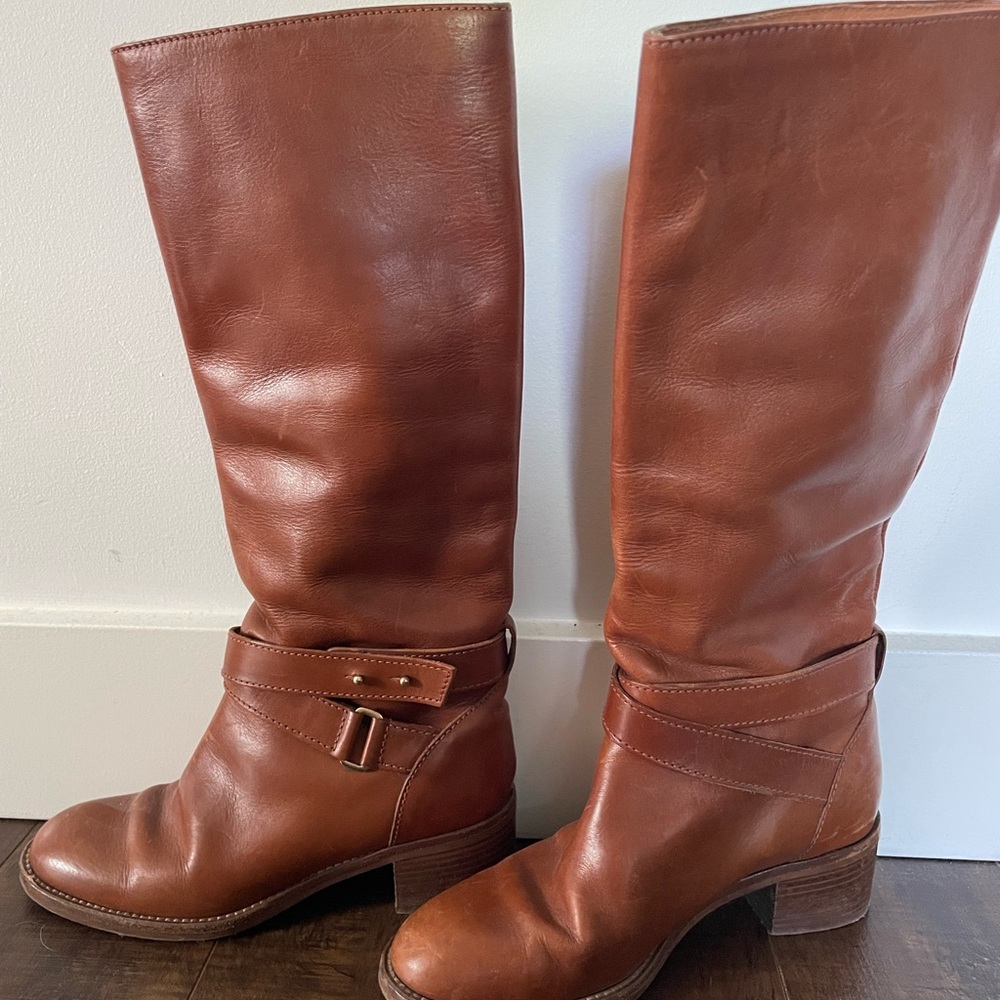 J. Crew Brown Heeled Boots Equestrian Style
